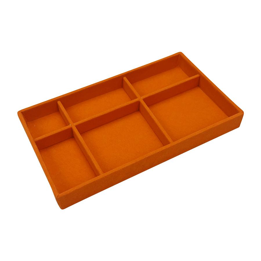 1PC, Flocking Jewelry Box Jewelry Tray, Color: Orange