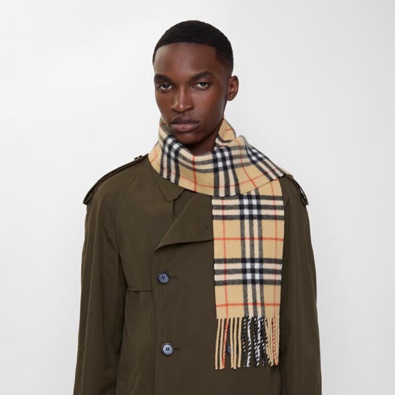 Burberry Narrow Check Cashmere Scarf
