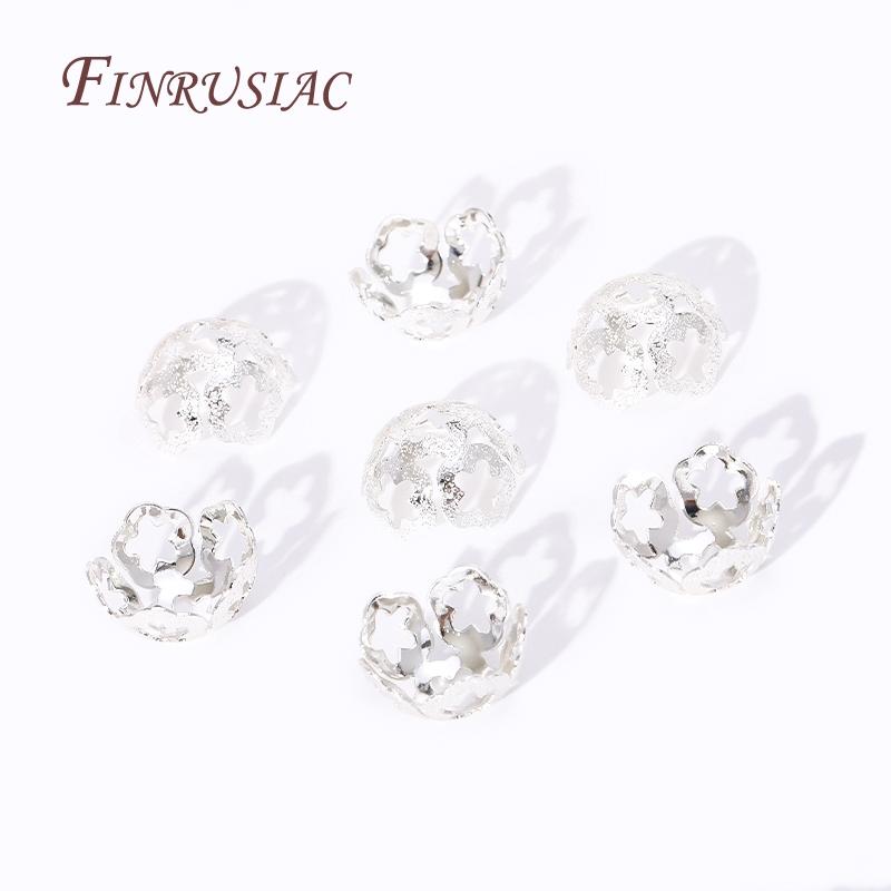 17*8.5MM 18K Gold Plated Hollow Flower Bead Caps High Quality Jewelry Beads Cap DIY Jewelry Accessories Wholesale