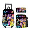 Series School Bag Large Capacity Tie Rod Bag Burden Reduction Student Backpack Children'S Backpack Trailing Backpack