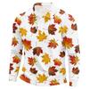 Camicia da uomo a maniche lunghe, leggera, in rete traspirante, con colletto stampato a foglia d'acero, per l'autunno