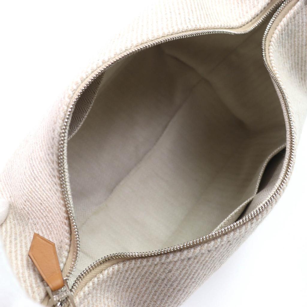 Pristine HERMES Pouch BRIDE A BLACK PM OC Serie Button Handbag wool Used