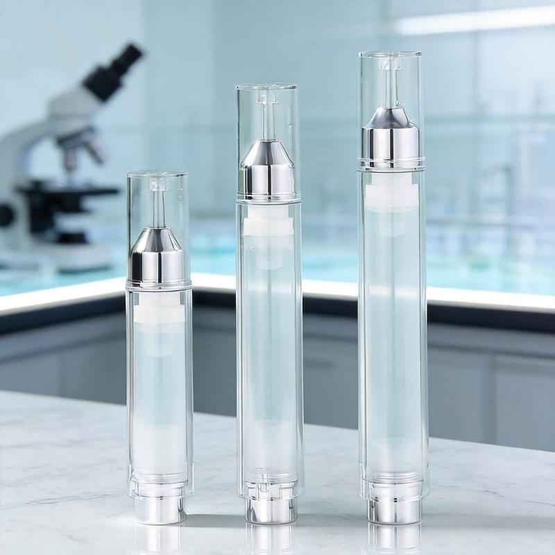 Leakproof Empty Airless Pump Bottle 1Pcs 5/10/15ml Portable Dispenser for DIY Eye Cream Serum Essential Oil Trip & Daily Use