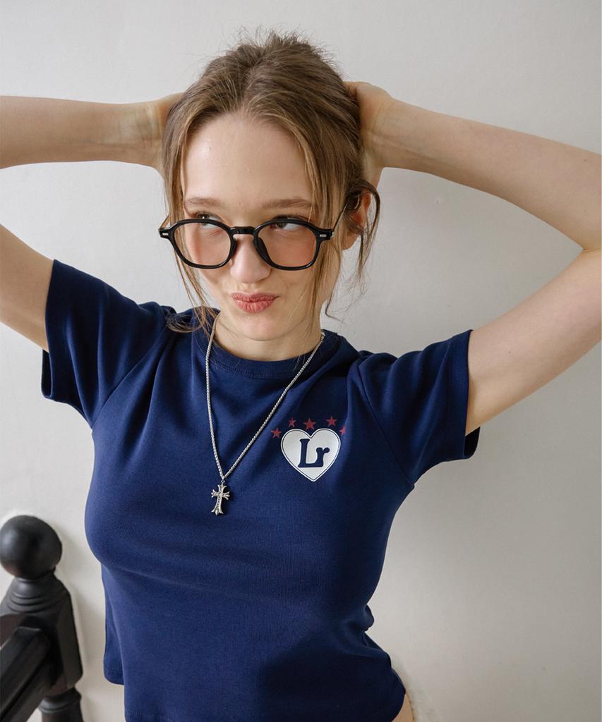 Leteoli Lr Number Point T-Shirt_Navy