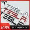 Autoaufkleber 2025 Neues Tesla Metall Auto Heckklappen-Emblem Aufkleber für Tesla Model 3 ModelS ModelX ModelY P100D Roadster Auto Refitti