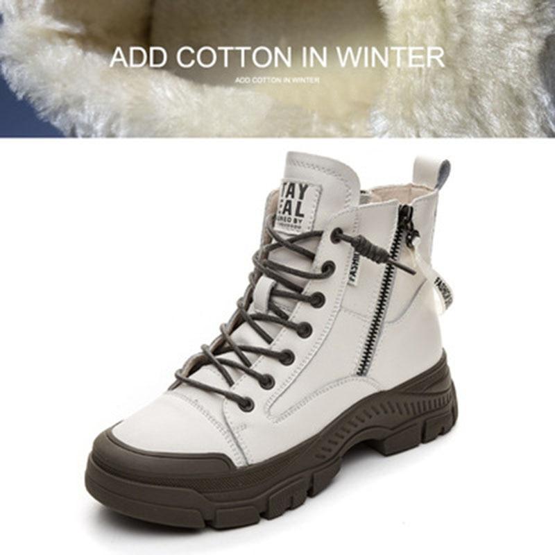 

Зимняя обувь, модные женские ботинки из натуральной кожи, теплые плюшевые женские ботильоны на толстой подошве, брендовые женские ботильоны Botas 39 серый