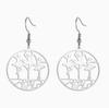 Dance Hollow Circle Ballerina Dangle Earrings Women Dancing Girls Silhouette Earrings Ballet Fashion Jewelry Gift Earrings