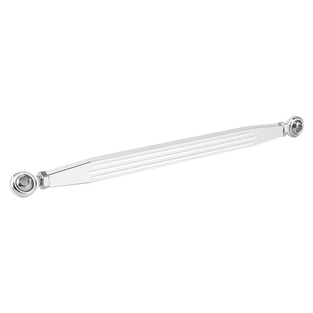 300mm 12in Stripe Long Type Gear Shift Arm Lever Linkage Link Rod Silver