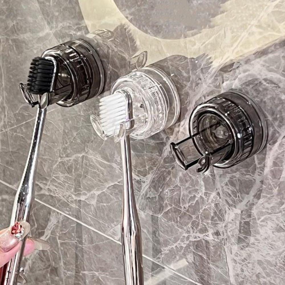 

Hole-Free Electric Toothbrush Holder Door Wall Hanger Kitchen Bathroom Hanging Accessories сірий