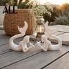 Desktop Ornament for Office 3D Printed Mermaid & Starfish Figurine, Exquisite Sculpture, Ocean White Resin Craft Theme Home Fish Tank Landscaping