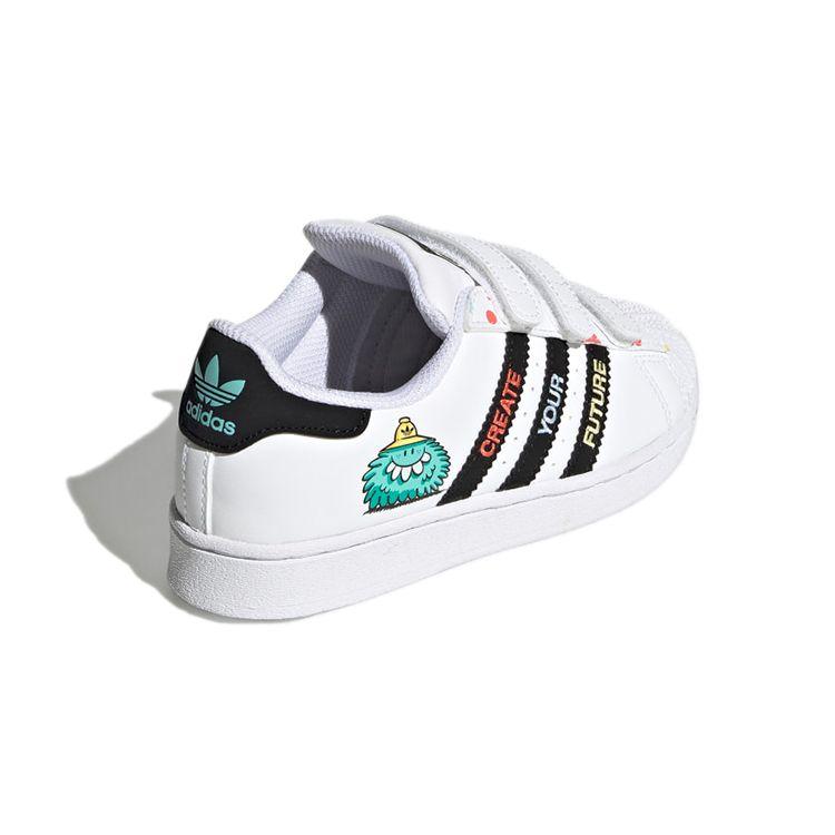 Kevin Lyons x Adidas Superstar J Create Your Future Kids Sneakers White Cloud-White Core-Black H05268