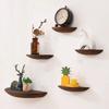 Simple Solid Wood Storage Rack Wall Hanging Modern Non Pounching Multi Layer Load Bearing Shelf Home Organizer Friend Gift
