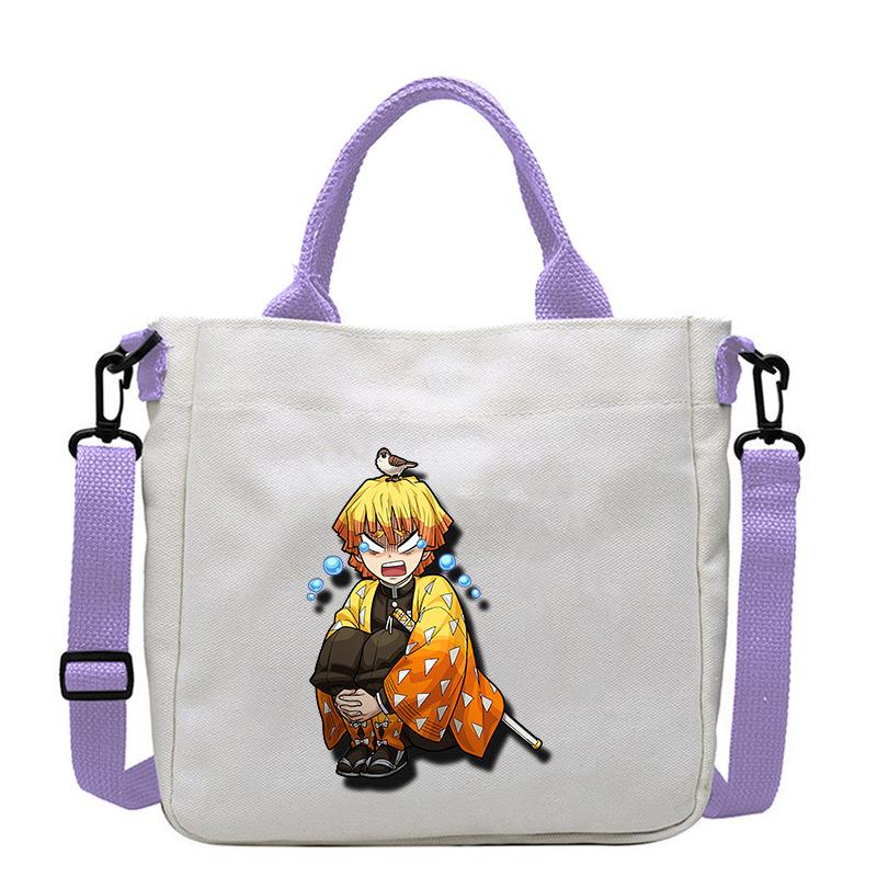 Japan Cartoon Comics Zenitsu Agatsuma Bedruckte Canvas Tasche Umhängetasche Tragetasche 7551