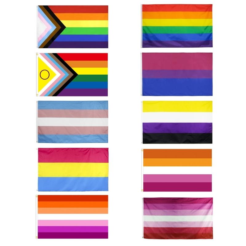 Lesbian Gay Bisexual Transgender Pride Flags and Banners Small Rainbow Flag Big