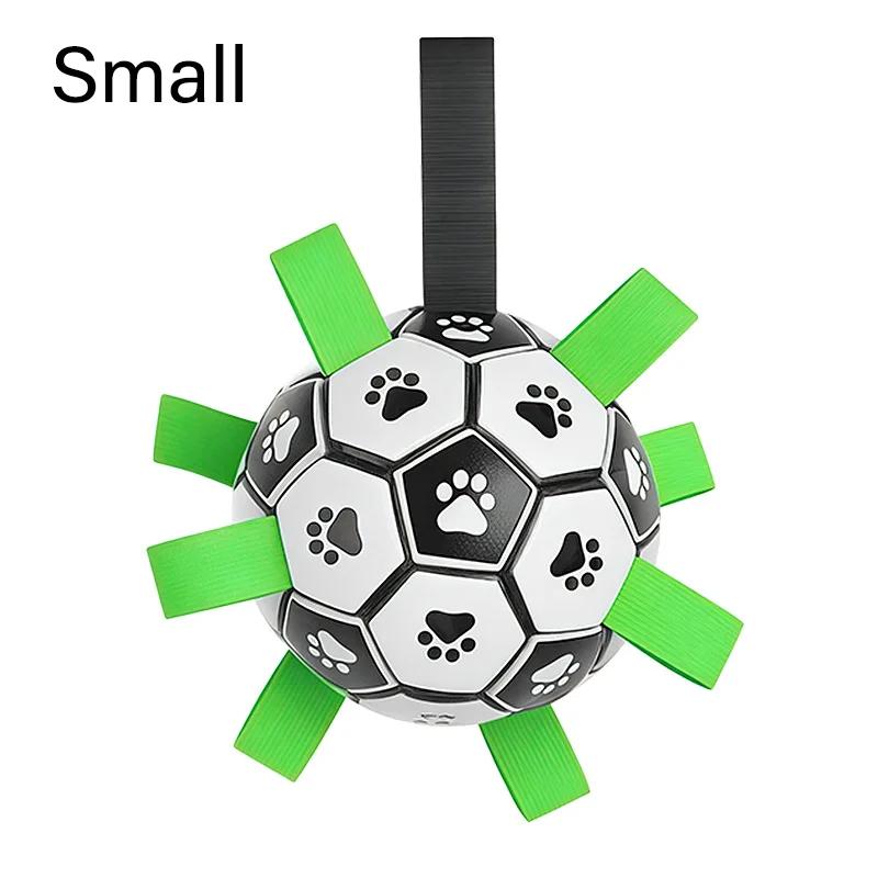 

Interactive Pet Football Toys With Grab Tabs Dog Bite Chew Balls Pets Accessories Puppy Outdoor Training Soccer 15cm for Pet
