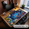 Koi Fish Theme Custom Mouse Pad Personalized With Name Text Customized Desk Mat For Office Home Decor