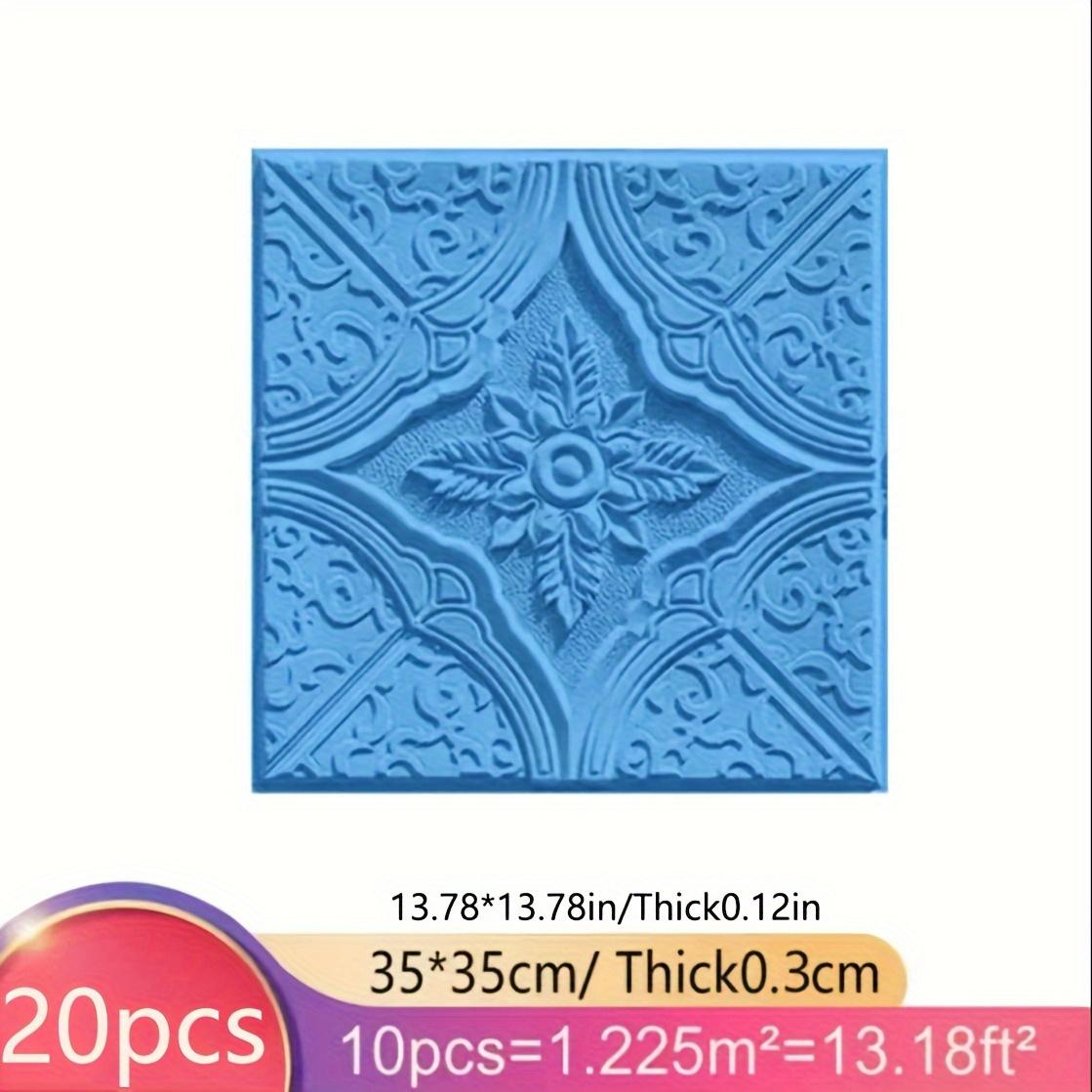 

10/20 шт DIY 3D настенная плитка наклейка пена самоклеящаяся водонепроницаемая влагостойкая для кухни ванной комнаты коридора гостиной 20pcs синий