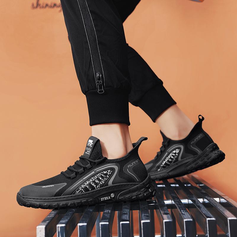 Fashion Mens Lightweight Mesh Breathable Casual Sports Shoes Summer Soft Sole Comfortable Anti Slip Outdoor Running Shoes Male Sneakers