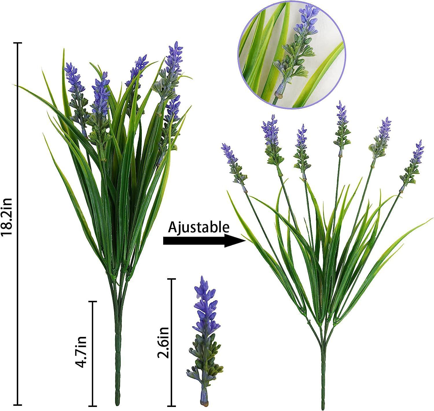 Индивидуальная 6-головая весенняя трава лаванда имитация обезьяньей травы искусственный цветок зеленое растение открытый сад крыльцо декоративный искусственный цветок фиолетовый
