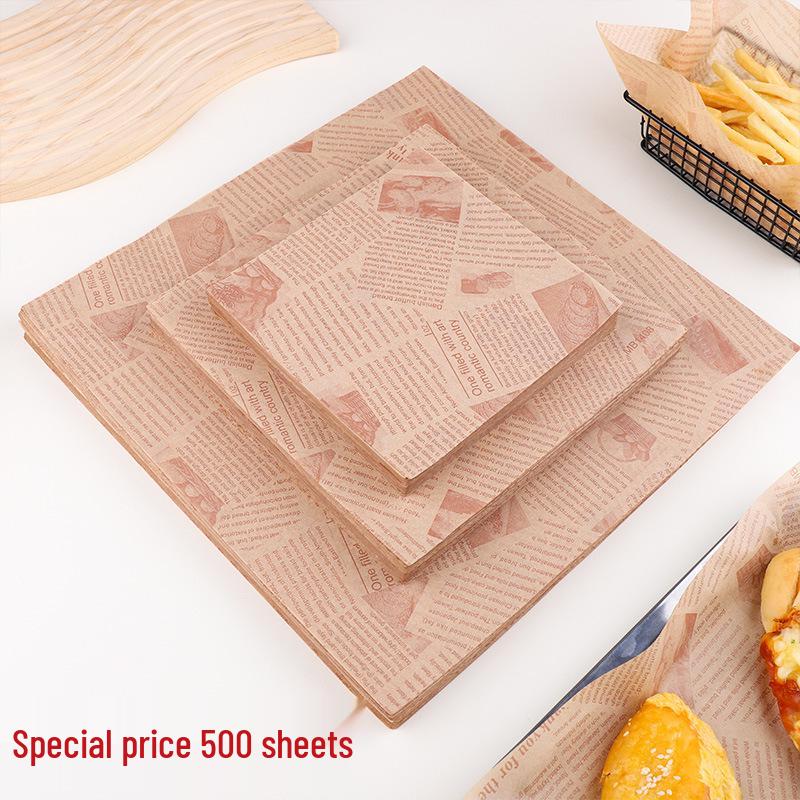 American Greaseproof Oil-Proof Food Grade Rectangular Paper Liner for Takeout Boxes and Snack Trays