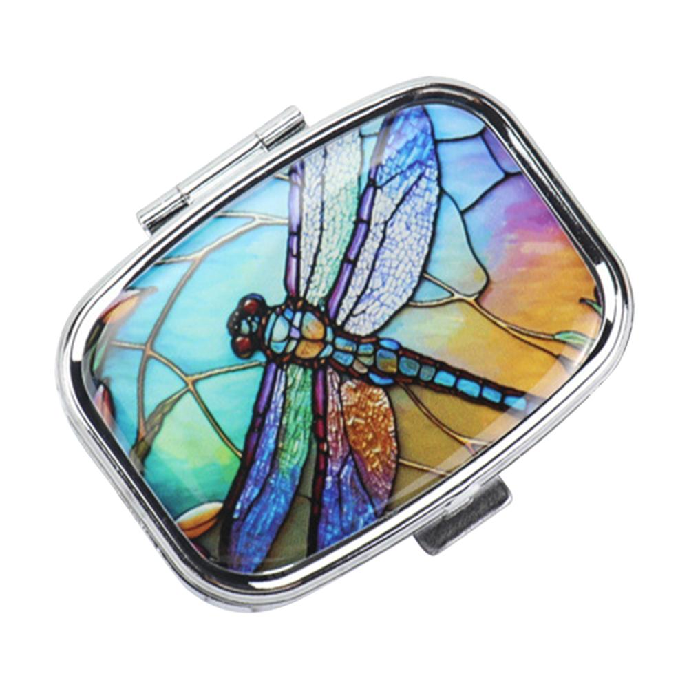 

Маленькая таблетница с 2 отделениями, декоративный органайзер для лекарств, портативный контейнер для таблеток для витаминов, рыбьего жира, пищевых добавок, таблетница