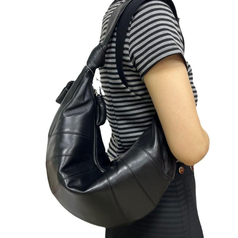 High Version  Armpit Croissant Niche Design Sheepskin Dumpling Bag One Shoulder Crossbody Croissant Bag Tide