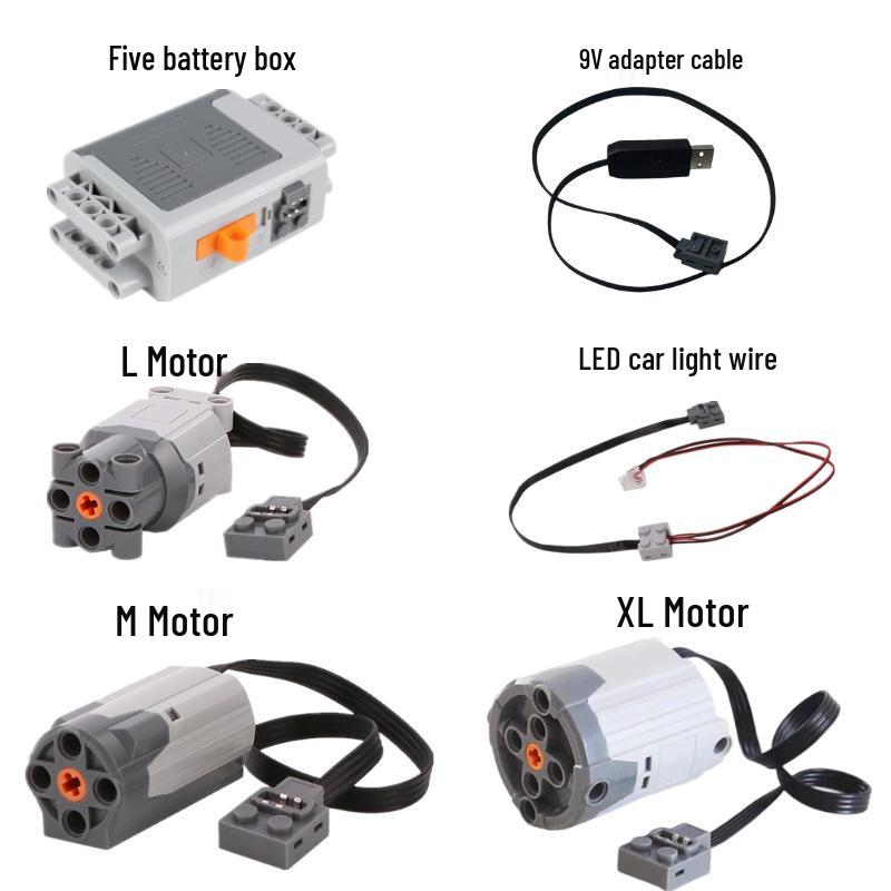 Building Blocks Science Kit with Motor, Battery Box, Remote Control & Receiver