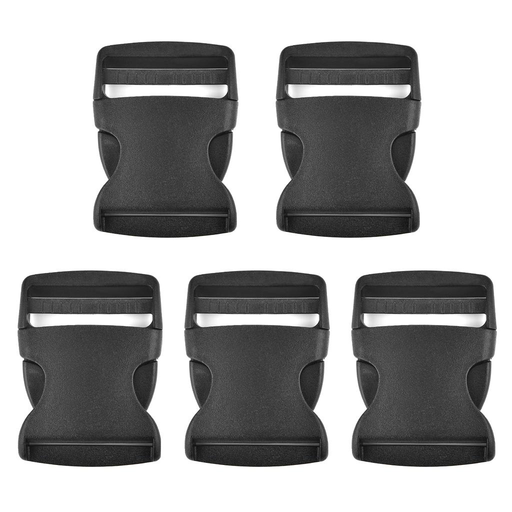 5pcs Plastic Side Release Buckles Clasps Clips Dual Adjustable Security Double Lock Buckle Strap Dog Collar 15/20/25/32/38/51mm