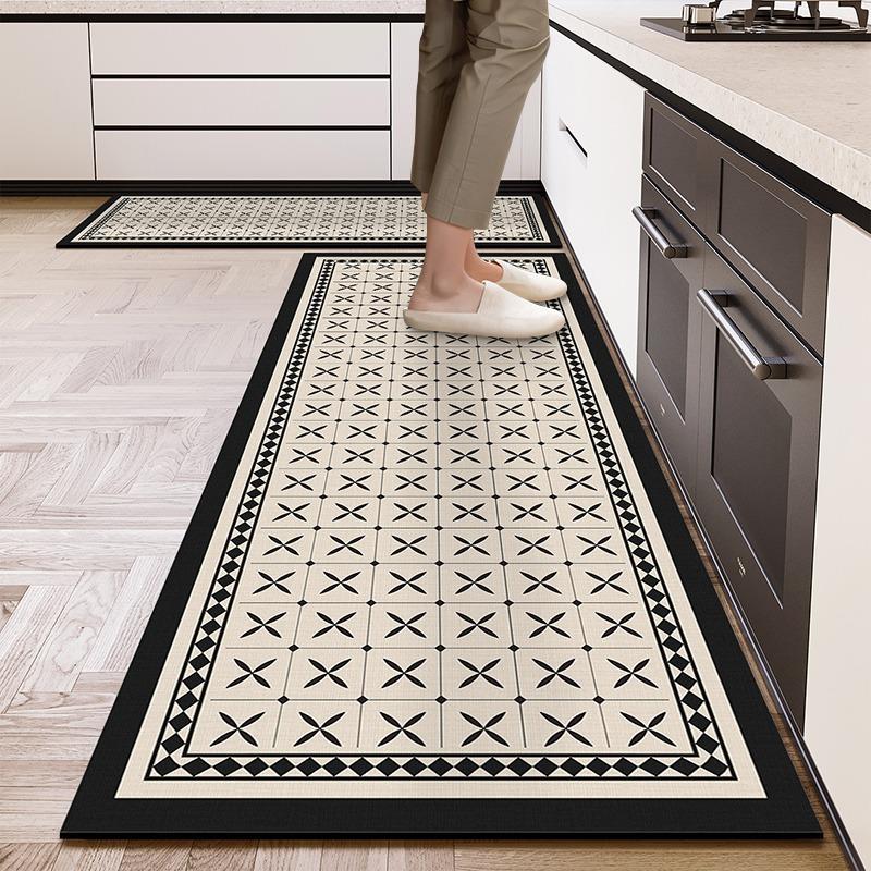 Kitchen Floor Mat Waterproof Non-slip Oil-proof Carpet Minimalist Geometry Rug Long Size Home Decor Foot Mats  Alfombra