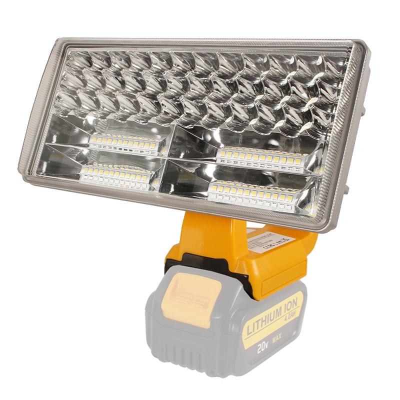9 Inch 40W LED Lamp For Dewalt DCB201 DCB200 18V Lithium Ion Battery Outdoor LED Working Light Spotlight Flashlight With USB