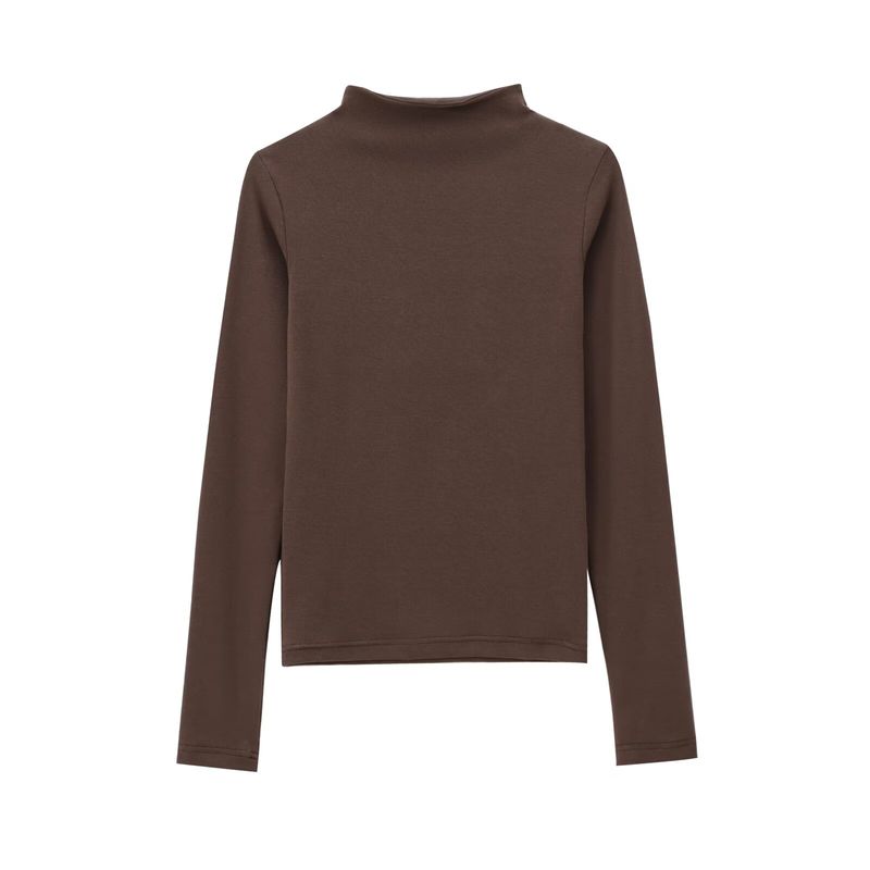 Kaslead New Arrival Women's Clothing Fashion Style Fashion Basic All-Matching Minimalist Turtleneck Turtleneck T-shirt 4174678