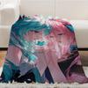 Throw Blanket Aesthetic Portable Home R18+Hatsune Travel Camping Miku Sofa Picnic Thick Warm Flannel Blanket