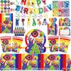 Rainbow Friends Party Supplies Disposable Tableware Party Favor Gifts Bag Fillers Tablecloth Balloons Stickers Slap Bracelets