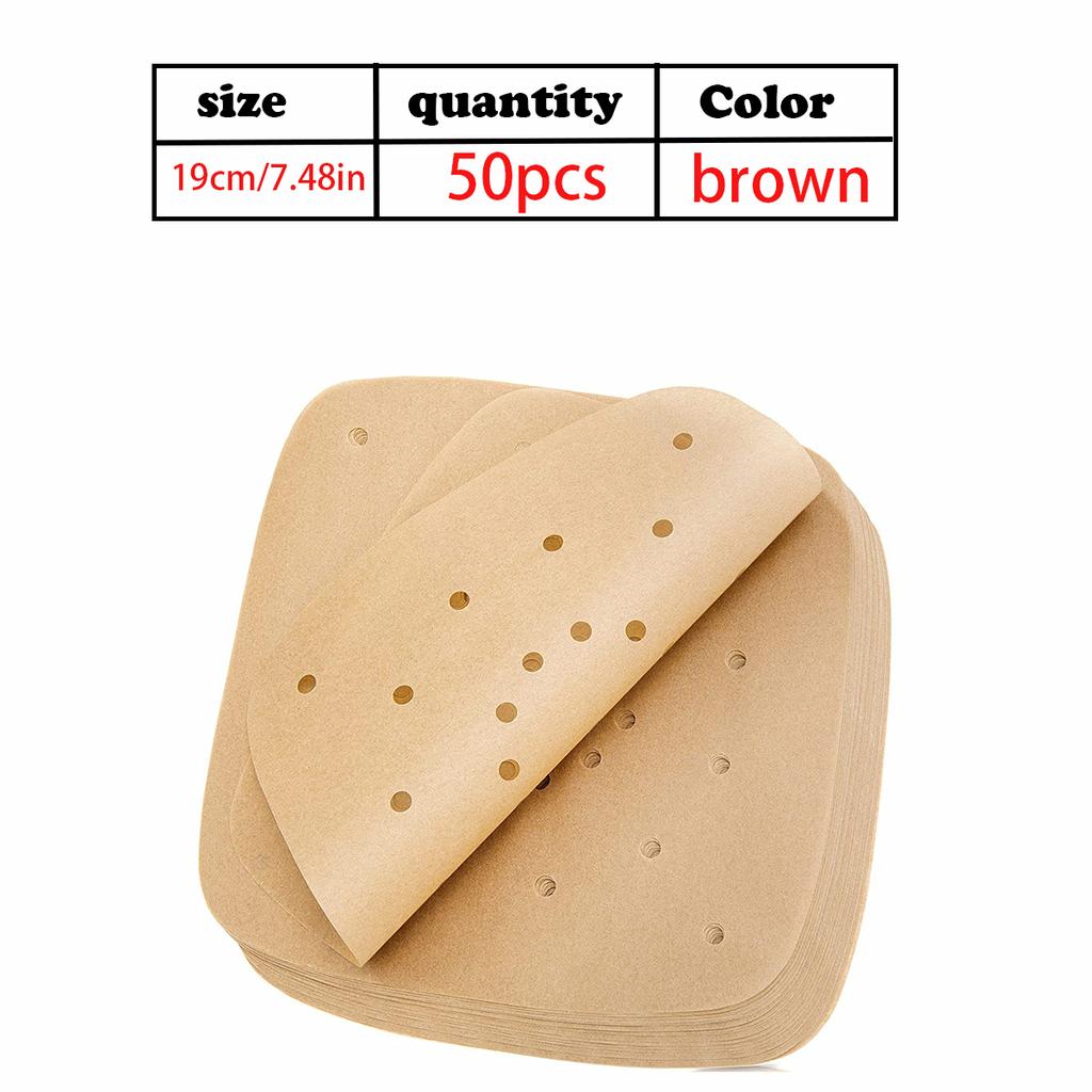 Air Fryer Parchment Disposable Liner Advanced Perforation, Suitable for Air Fryers, Streamers,pans, Not Burned, Easy To Clean