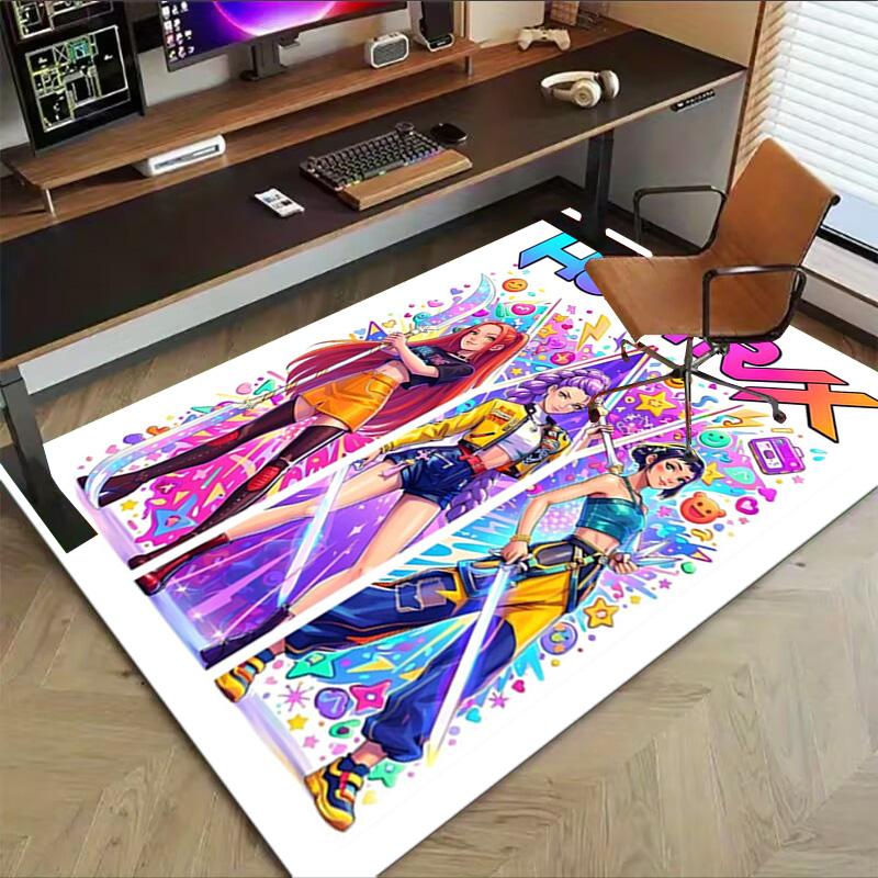 Huntrx Future Warriors Carpet For Playroom Bedroom Living Room Sofa Home Decorkids Game Area Rug Nonslip Floor Mat