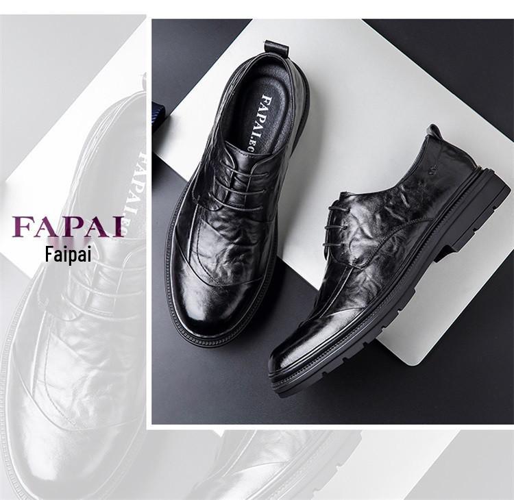 Men's High-End British Style Leather Derby Shoes: Formal, Soft-Sole Wedding & Business Footwear