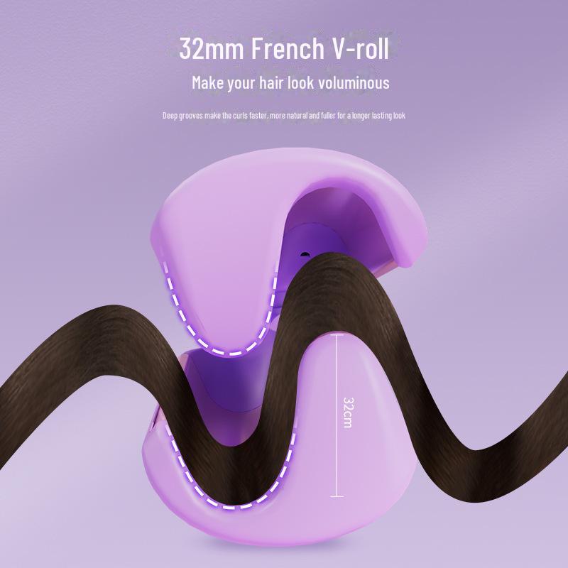 French 32mm Digital Curling Iron for Big Wave and Deep V Curls