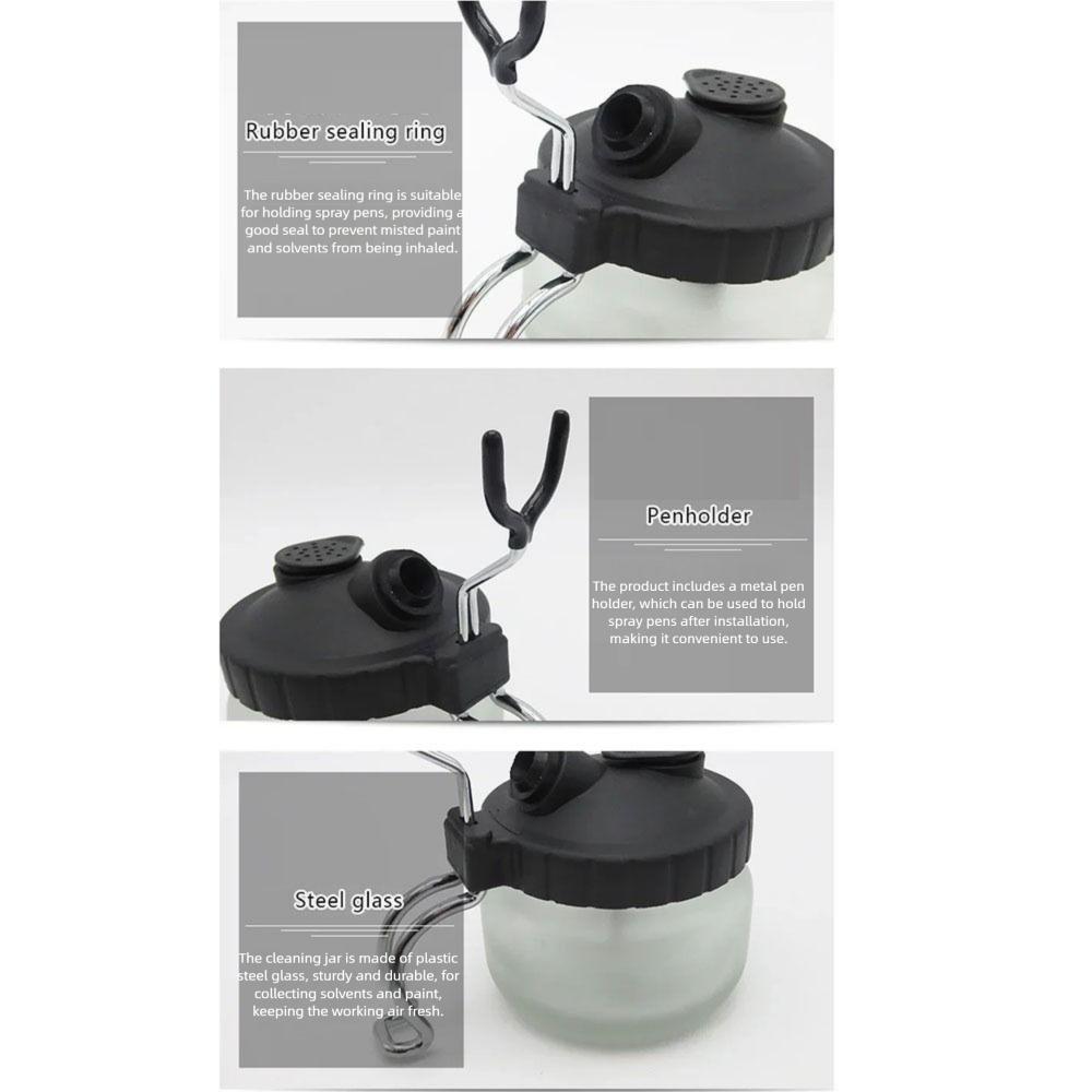 With Airbrush Hanger Spray Pen Cleaning Pot Metal Handle Waste Liquid Collector  Model Building