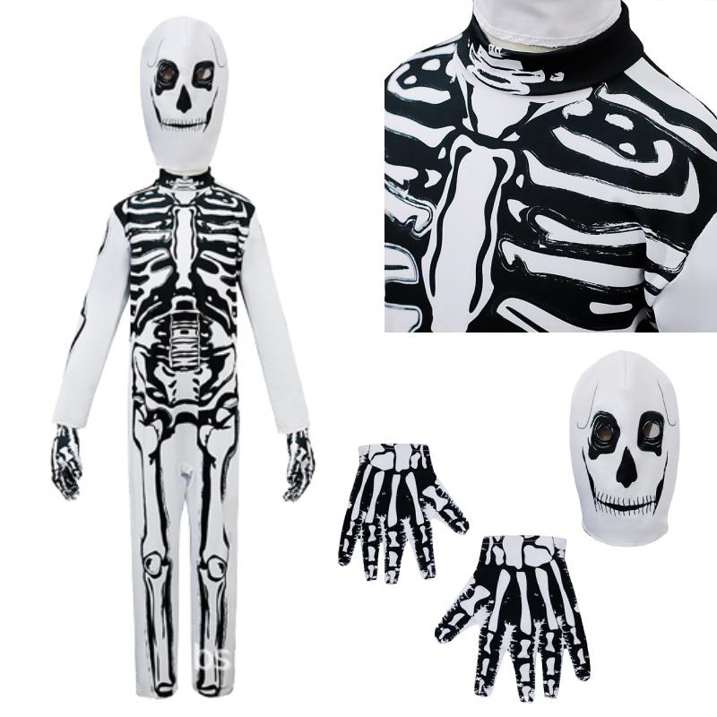 Creepy Halloween Skeleton Cosplay Outfit For Men And Women Dm0178