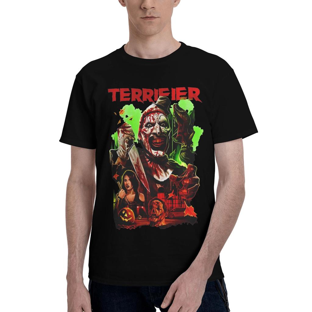 Terrifier Art The Clown Lover T Shirts for Men Women Cotton Amazing T-Shirt Crew Neck Halloween Tee Shirt Clothes Printed