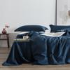 Liv-Esthete Luxury 100% Silk Blue Bedding Set Silky Beauty Queen King Duvet Cover Set Flat Sheet Pillowcase Bed Set Bedclothes