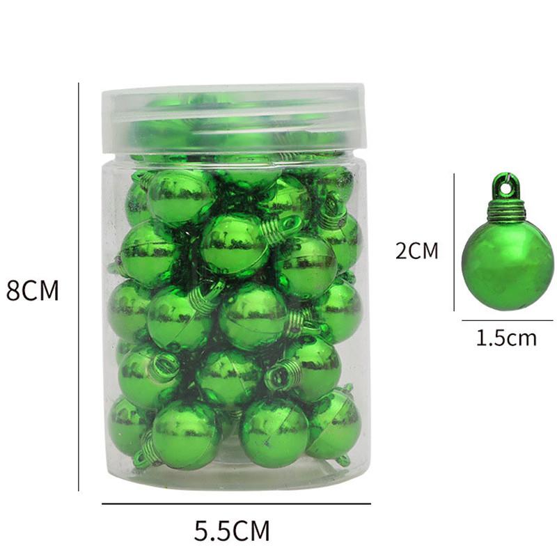 

48 шт./1,5 см Рождественские шары Декоративные принадлежности Украшения для елки Подвески Новогодняя вечеринка Домашний декор 1.5cm