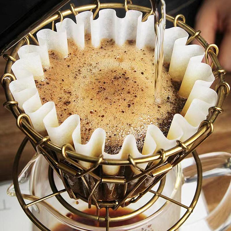 Collapsible Outdoor Pour Over Coffee Dripper,Portable Stainless Steel Reusable Coffee Dripper For Hiking