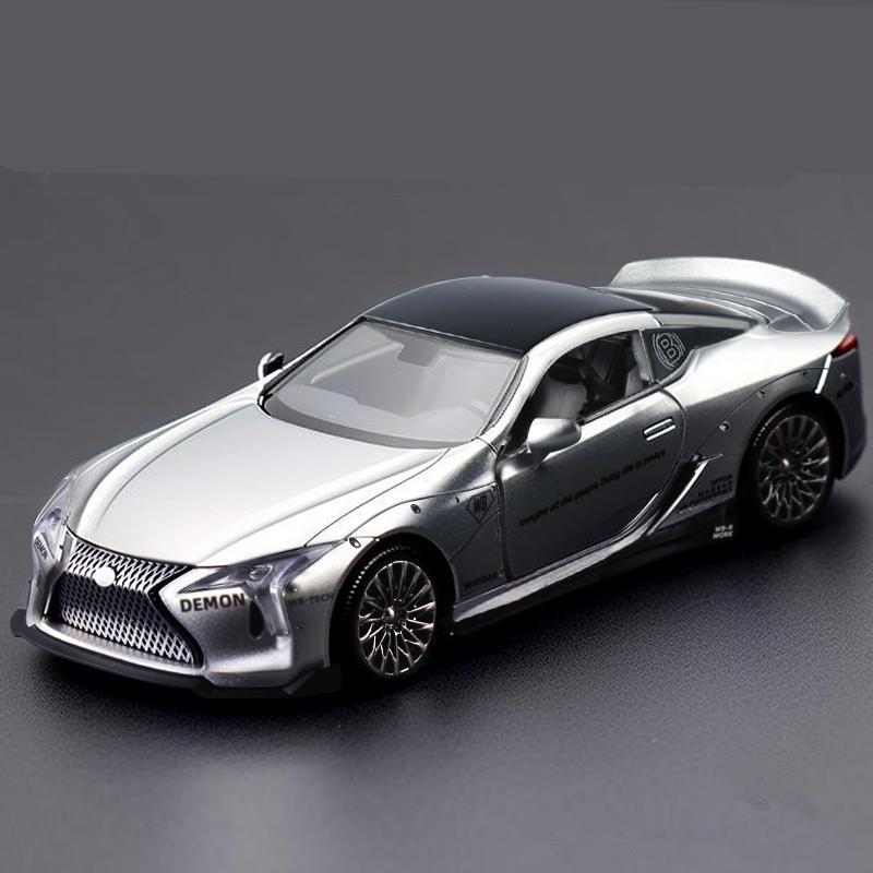 1/32 LEXUS LC500 Alloy Sports Car Model Diecast Metal Toy Racing Vehicle Car Model Simulation Sound and Light Collection Children Gift