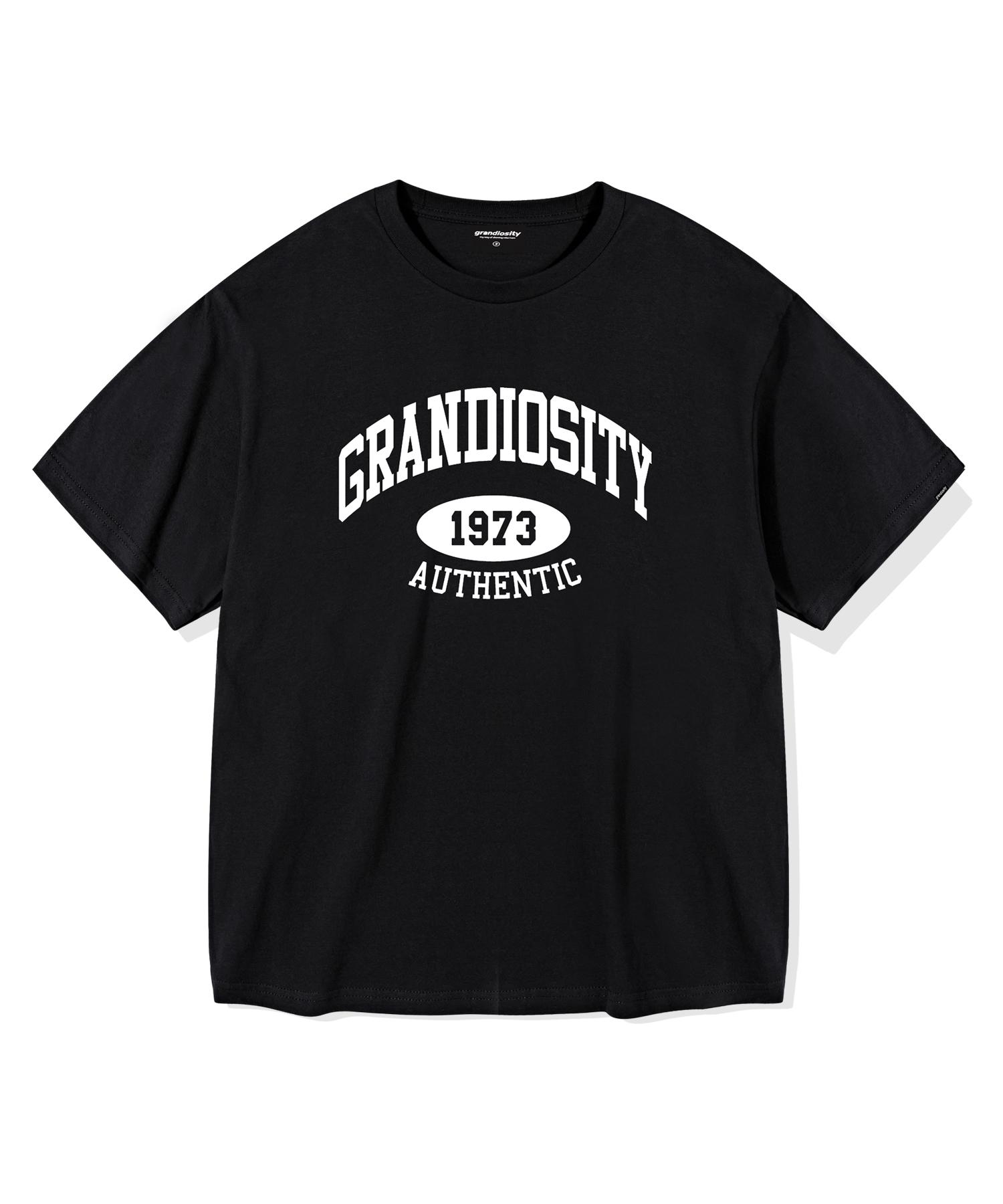 Grandiosity Authentic Logo Oversized Short Sleeve T-Shirt (Black) Free