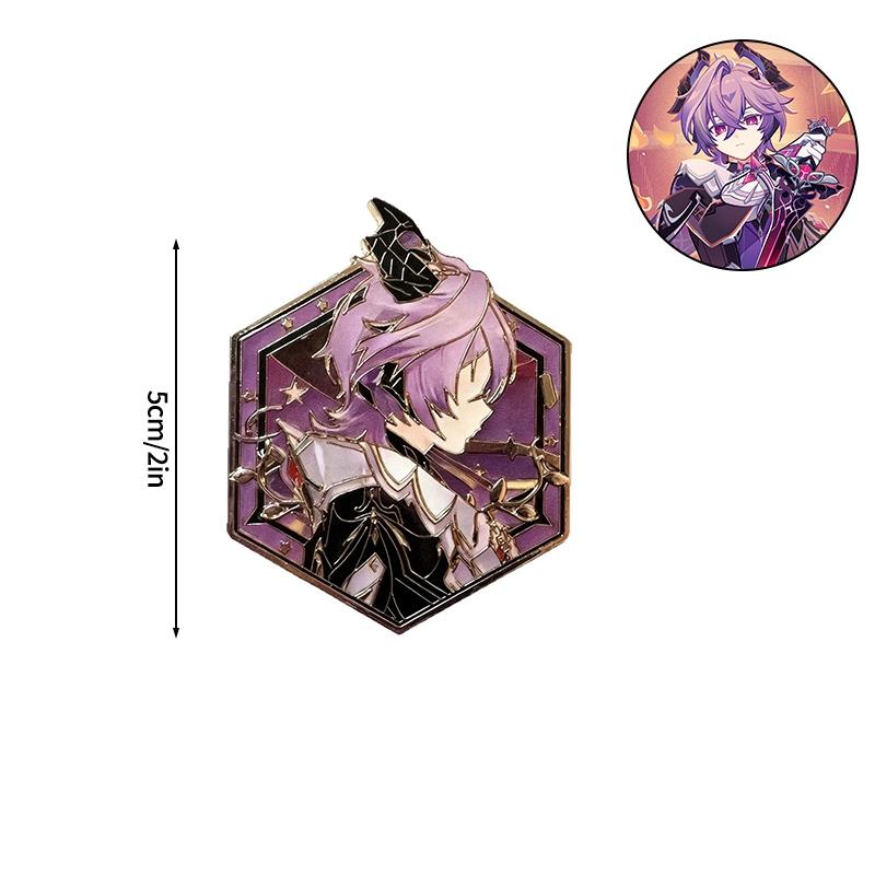 

Genshin Impact Brooch Flins Pin Cyrene Brooch Accessories Cosplay Decorations Party Favors Anime Figure Brooch Gifts