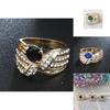 Stunning Fashionable Crystal Ring In [insert Color] For Elegant Lady's Party Jewelry