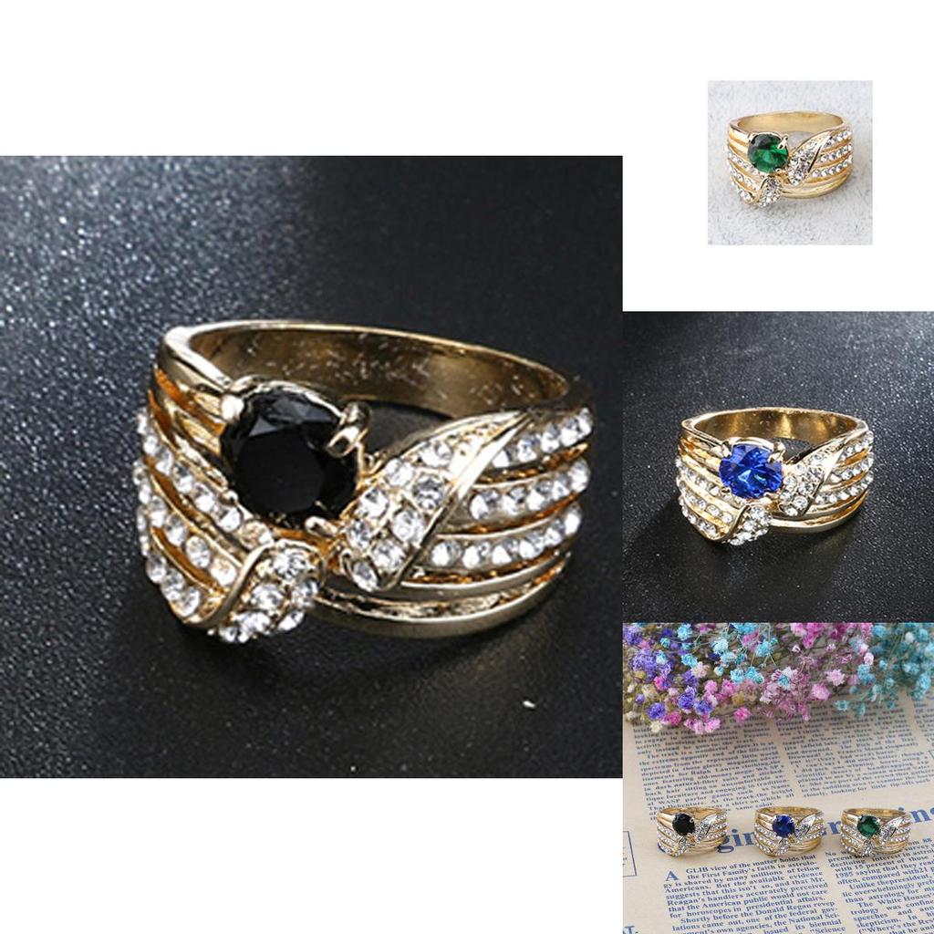 Stunning Fashionable Crystal Ring In [insert Color] For Elegant Lady's Party Jewelry