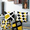 Geometric Yellow & Black Pillow CoversSuitable for Sofa Car Bedroom Decorative Cushion Cover Pillow Cover