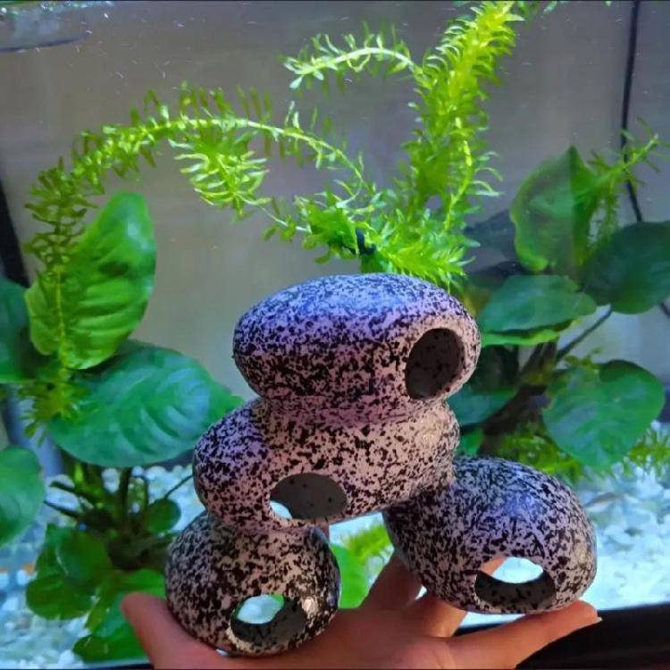 Aquarium Resin Rock Cave Decoration Hideout for Hermit Crabs Shrimp Guppy